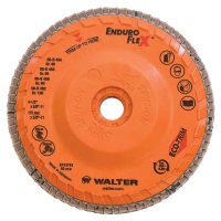 Walter ENDURO-FLEX 4-1/2" Zirconium Flap Disc, 80 Grit, Spin-On Hub