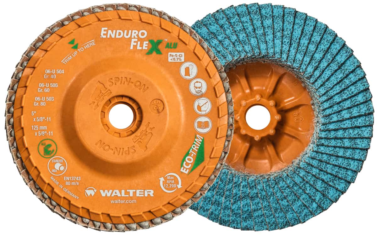Walter Enduro-Flex ALU 5-Inch Flap Disc Grit 40 Spin-On