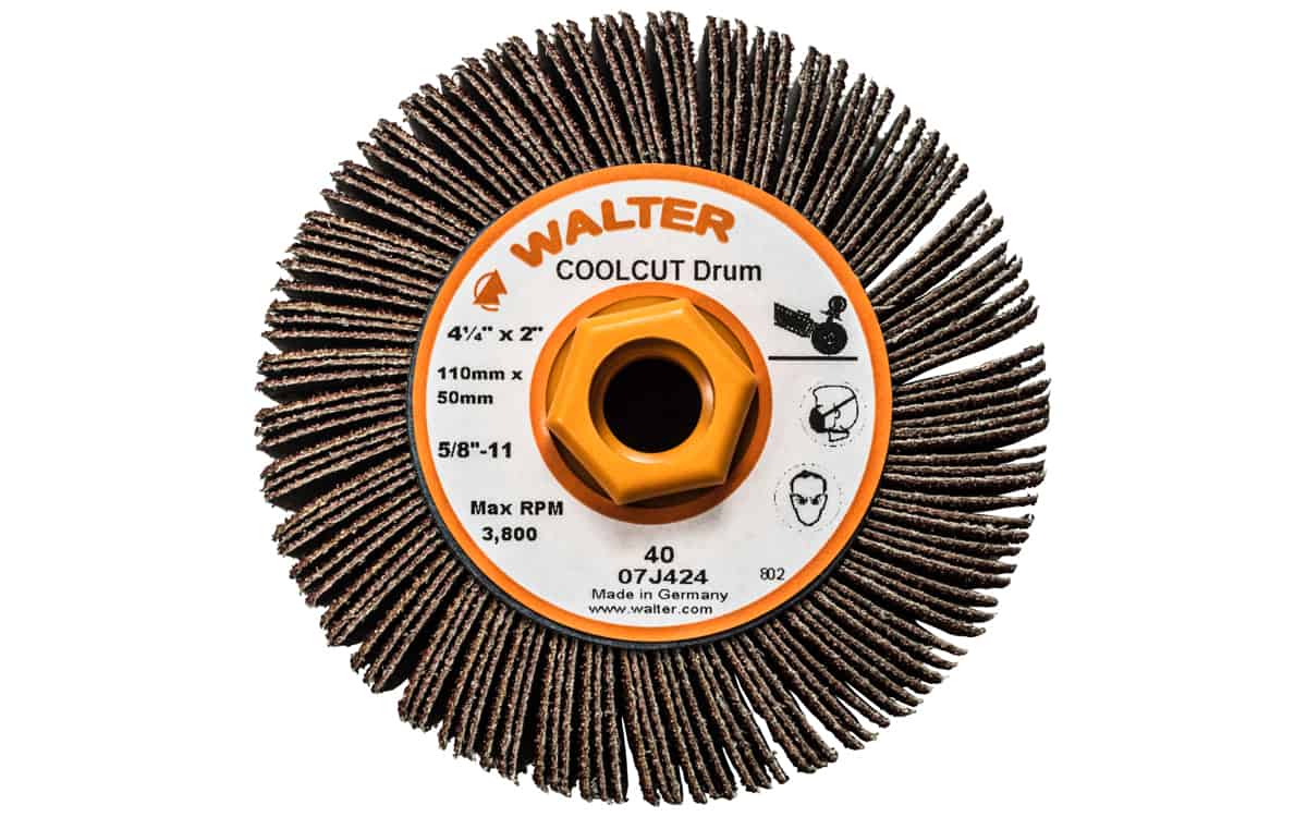 COOLCUT 4-1/4 Inch Abrasive Flap Drum Grit 40