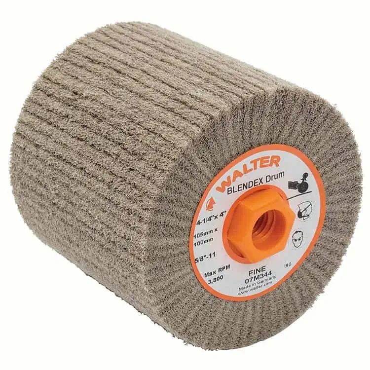 Walter Blendex Linear Finishing Drum Fine Grit 4-1/4 Inch