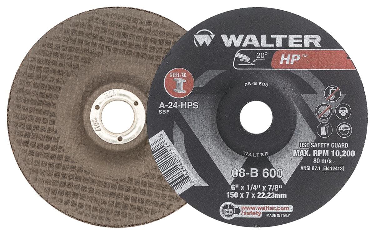 Walter HP 6-Inch Grinding Wheel Type 27 for Steel