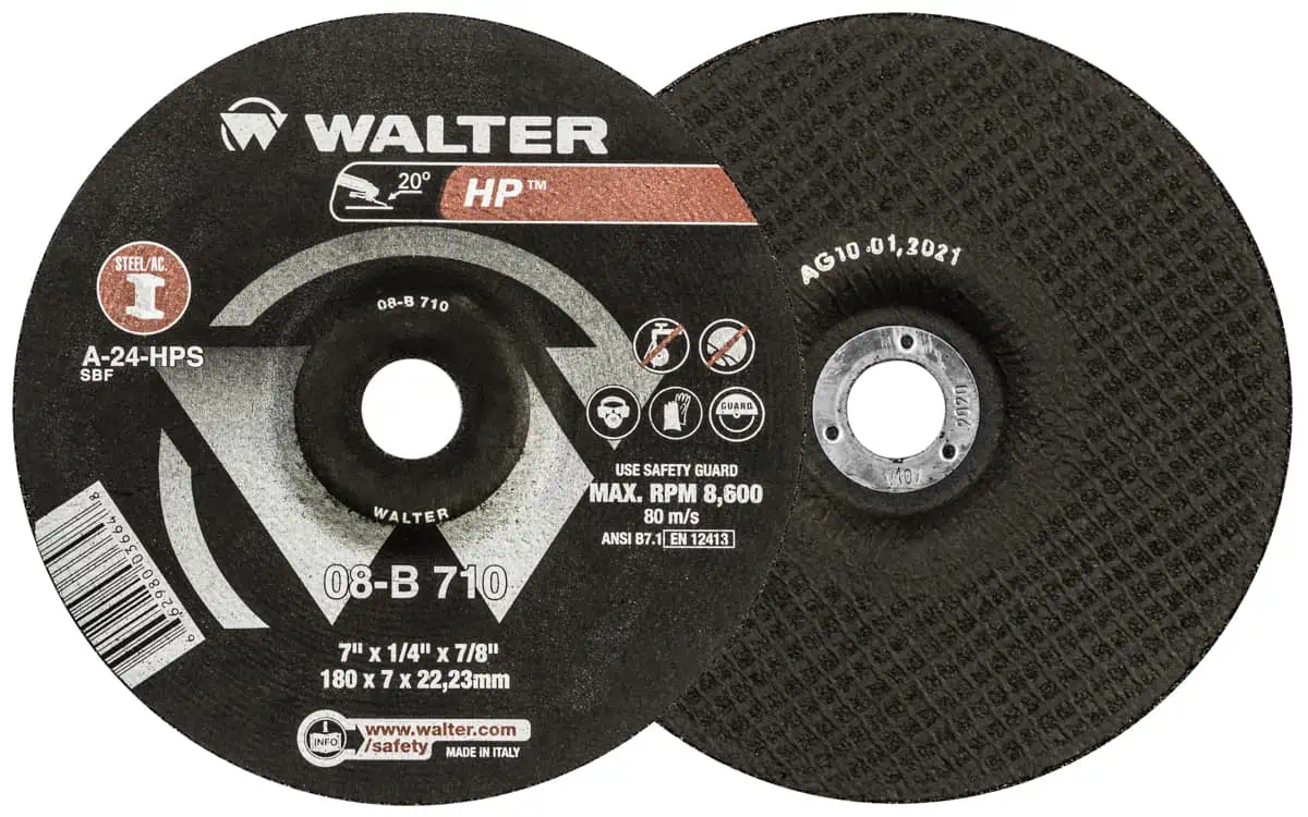 Walter HP Type 27 Grinding Wheel 7-Inch for Steel