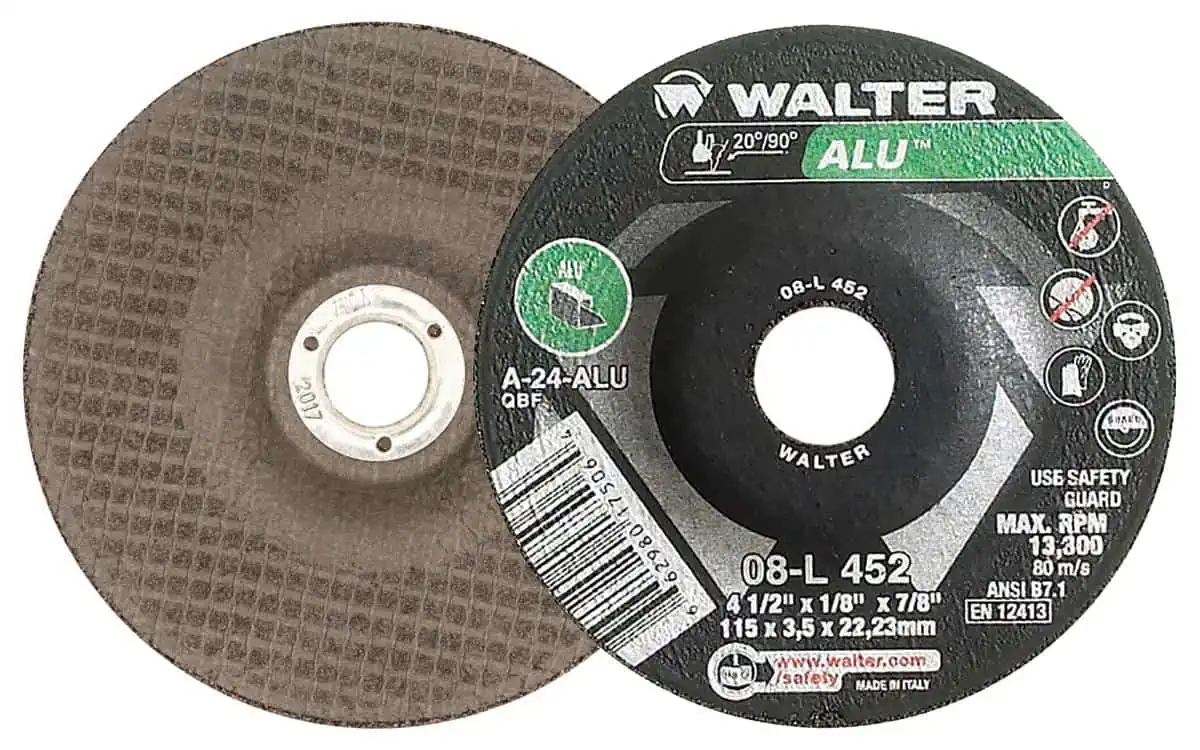Walter ALU 4-1/2" x 1/8" Aluminum Grinding & Cutting Wheel