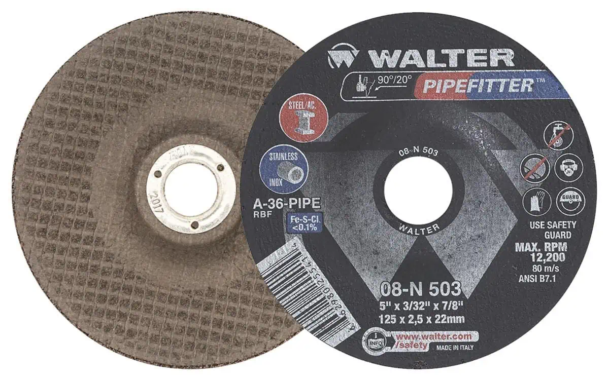 Walter PIPEFITTER 5-Inch x 3/32-Inch Type 27 Grinding Wheel