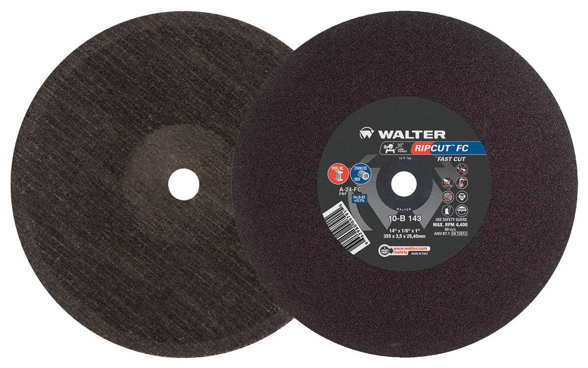 Walter Ripcut 14-Inch Abrasive Chop Saw Wheel for Steel and Stainless