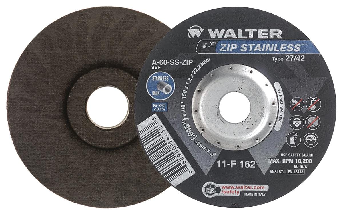 Walter ZIP Stainless 6-Inch Type 27 Cut-Off Wheel