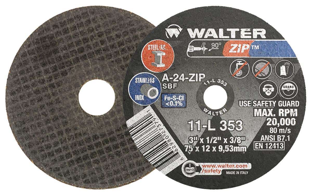 Walter ZIP 3-Inch Die Grinder Wheel for Steel and Stainless