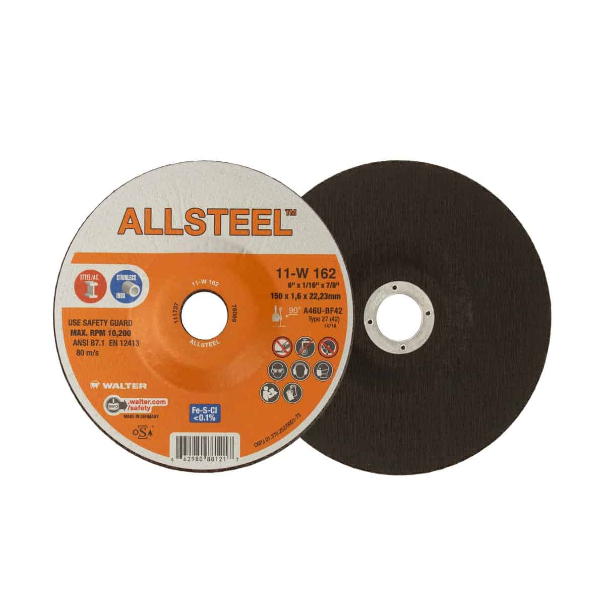 Walter Allsteel 6-Inch Type 27 Cutting Wheel