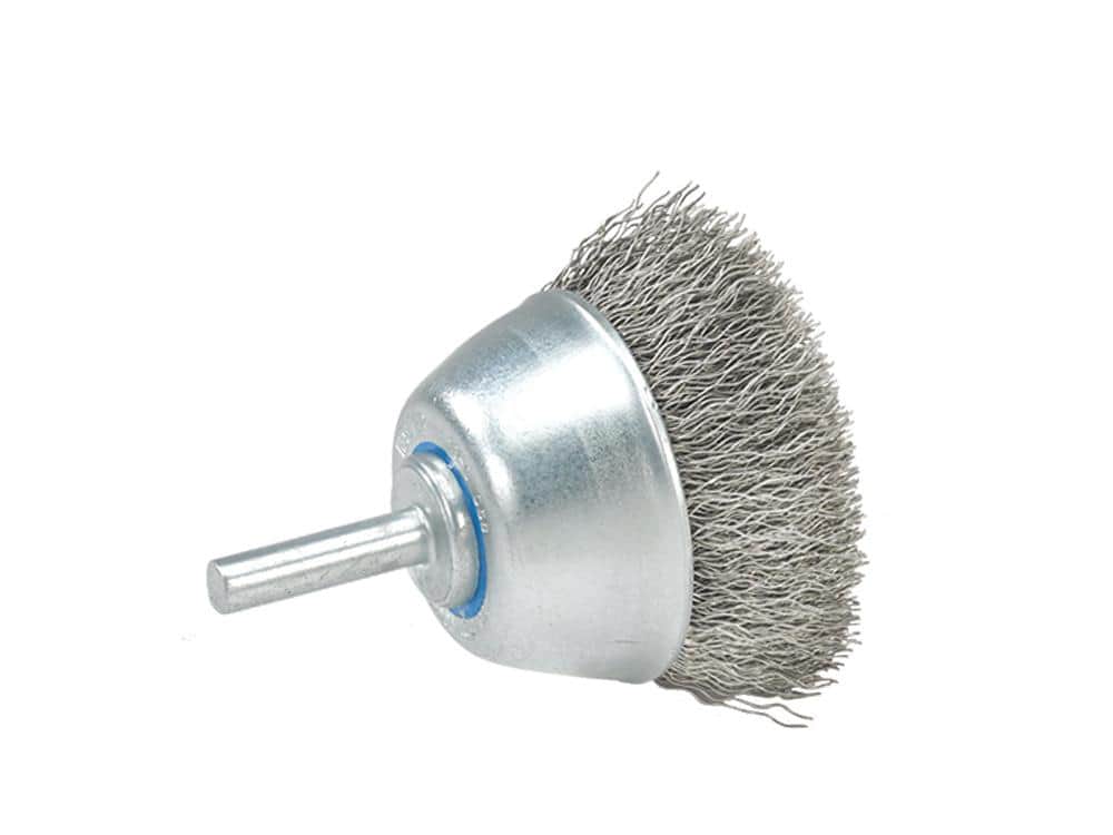 Walter 2-3/8 Inch Stainless Steel Mounted Cup Brush with 1/4 Inch Shaft