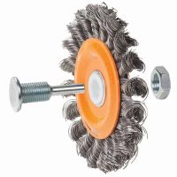 Walter 4-Inch Knot-Twisted Wire Wheel Brush, 1/2-Inch Arbor, Steel
