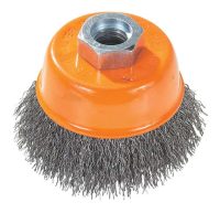 Walter 3-Inch Crimped Wire Cup Brush with Ring, M10x1.25 Thread