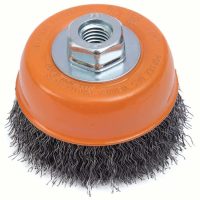 Walter 5-Inch Crimped Wire Cup Brush with Safety Ring