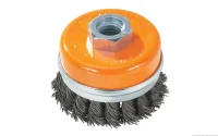 Walter 3-Inch Knot Twist Wire Cup Brush with Ring - Steel .020