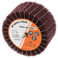 Walter 3-Inch Fine Grit Interleaved Flap Wheel Threaded