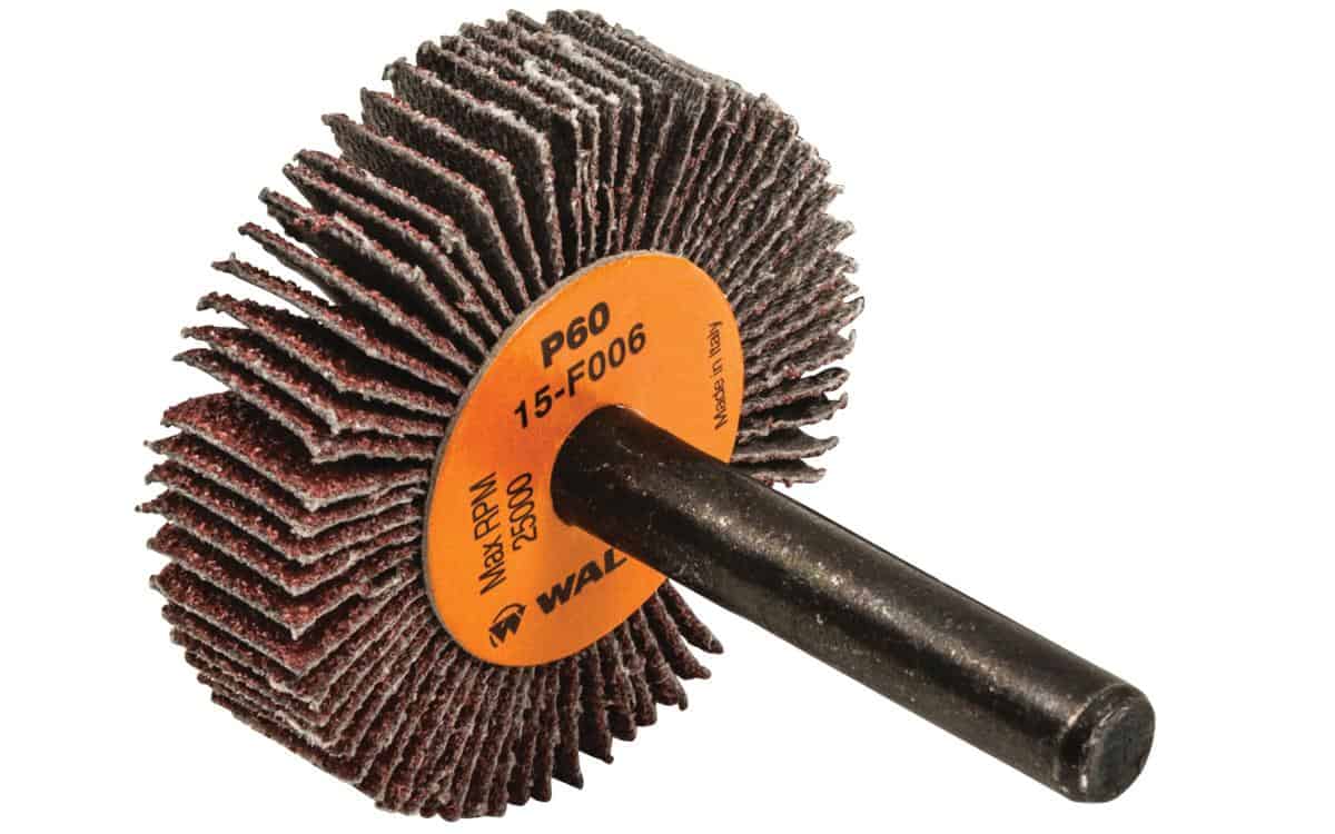 Walter Coolcut 1-1/2 Inch x 3/8 Inch Mounted Flap Wheel 60 Grit