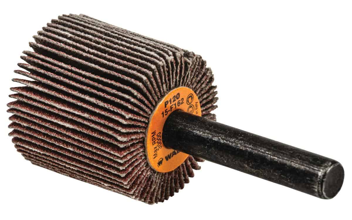 Walter 1x1 Inch 120 Grit Mounted Flap Wheel