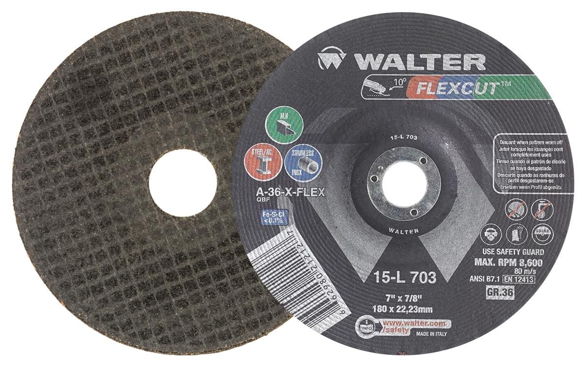 Walter FLEXCUT 7-Inch Flexible Grinding Wheel Type 29 Grit 36