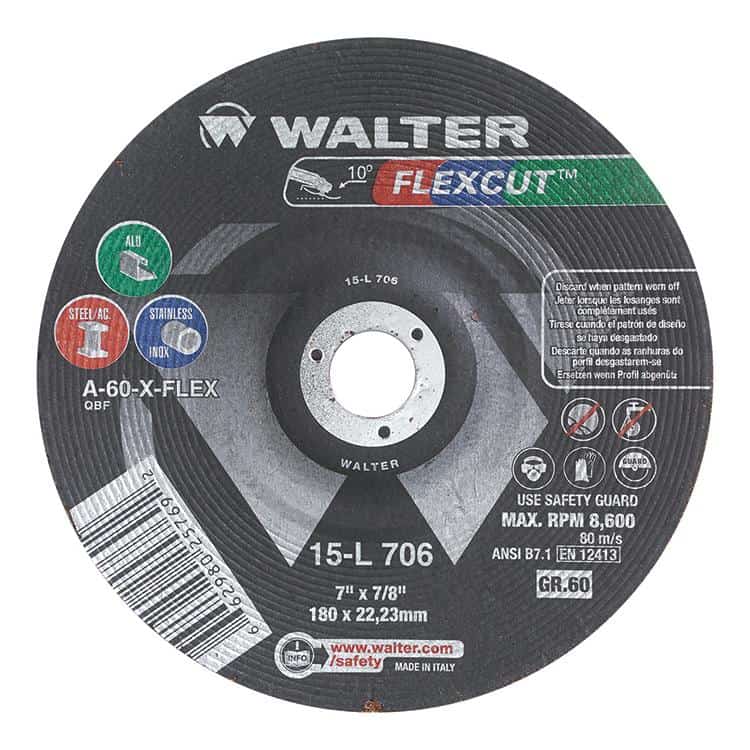 Walter FLEXCUT 7-Inch Flexible Grinding Wheel Grit 60 (Pack of 25)
