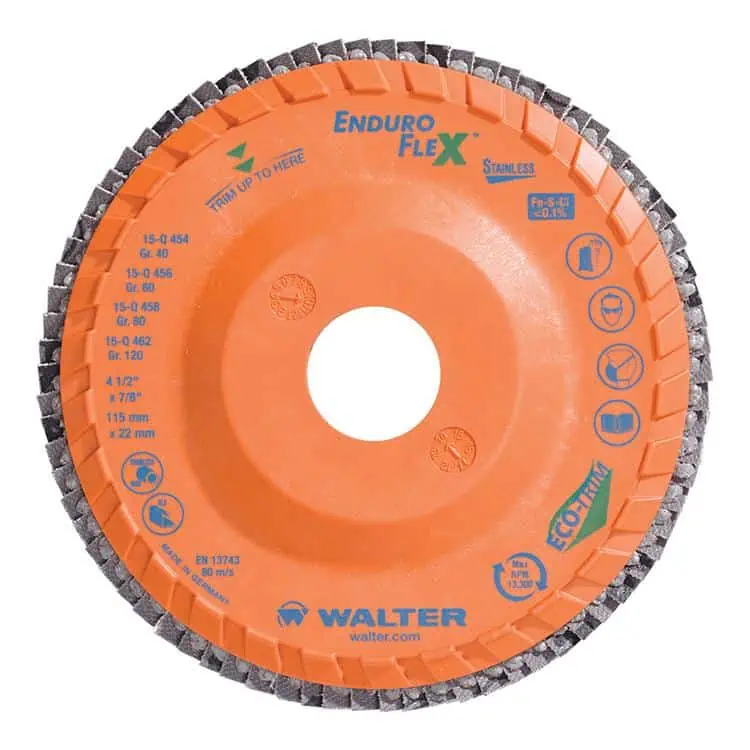 Walter Enduro-Flex Aluminum Flap Disc 4-1/2" Grit 40
