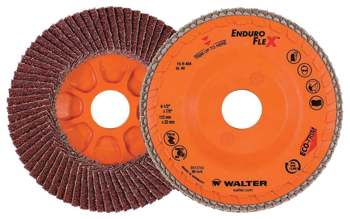 Walter Enduro-Flex 4.5 Inch Grit 40 Flap Disc with 5/8-11 Hub