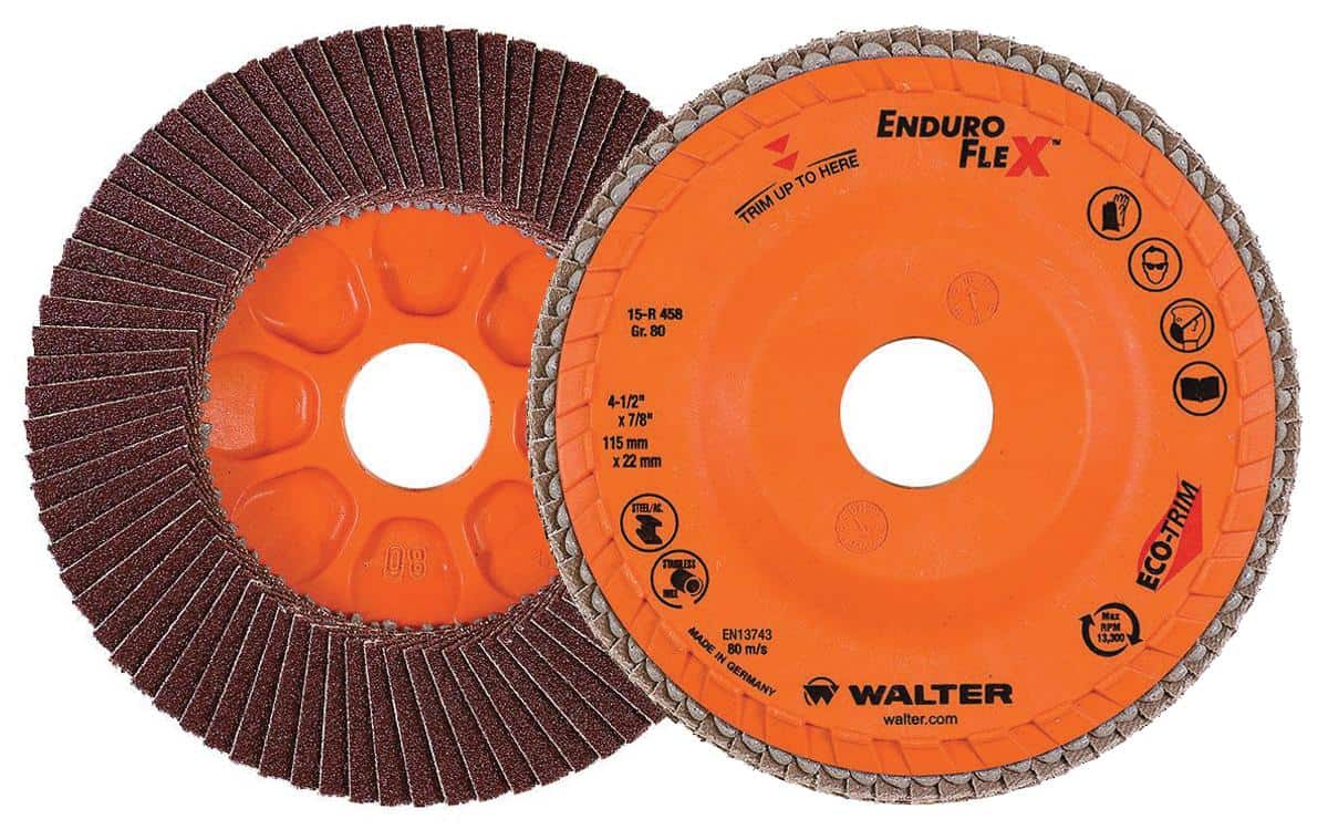 Walter ENDURO-FLEX 4-1/2 Inch Grit 80 Flap Disc with 5/8-11 Hub