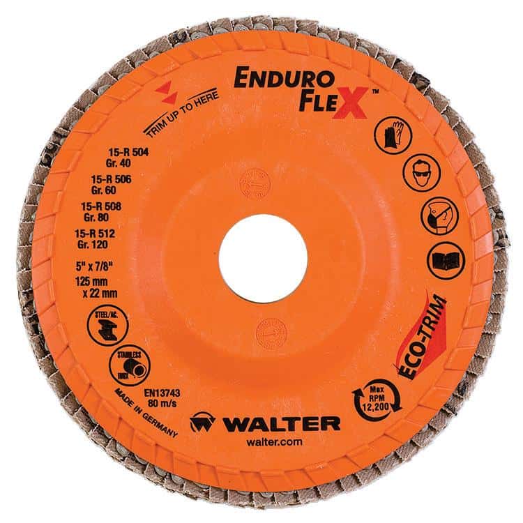 Walter Enduro-Flex 5-Inch 120 Grit Flap Disc with 5/8-11 Hub