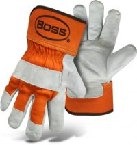 3XL Reinforced Leather Fitter Work Gloves with Aramid Stitching