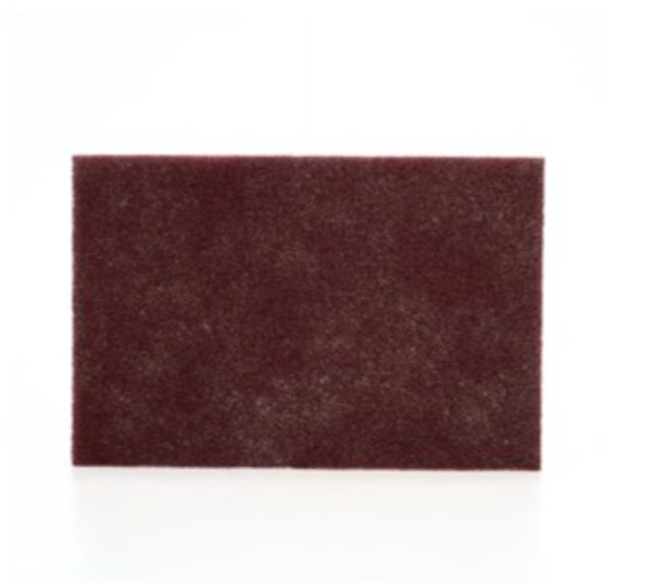 3M Scotch-Brite 7447 PRO General Purpose Hand Pad, 6" x 9", Very Fine, Maroon (Box of 60)