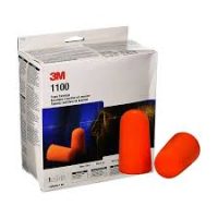 3M 1100 Uncorded Foam Earplugs, Orange, NRR 29dB (Box of 200 Pairs)