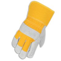 Deluxe Cowsplit Leather Fitter Gloves - Unlined Cotton Back