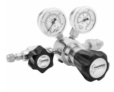 Harris HP721C High Purity Regulator - CGA 580, 0-125 PSI, 1/4" Tube