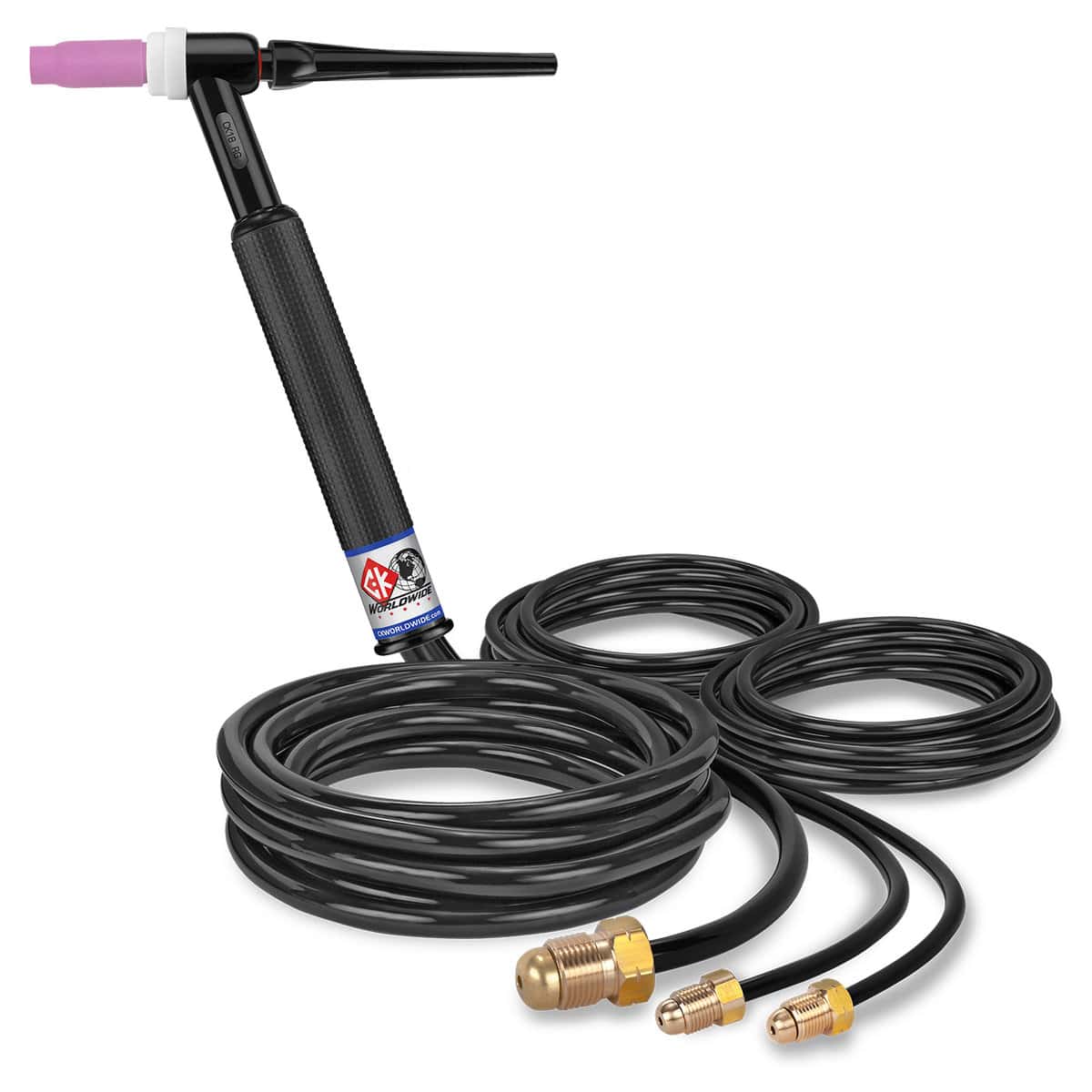 CK18 Water-Cooled TIG Torch Kit, 350A, 12.5ft, 3-Piece Cable