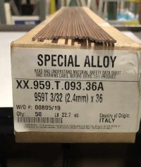Weldmold 958 H-12 Tool Steel TIG Rod 3/32" (10lb Tube)