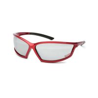 Lincoln Electric I-Beam Red Outdoor Safety Glasses, Silver Mirror Lens