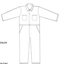 AGO Industries 9oz Proban FR Cotton Coveralls Blue Size 36