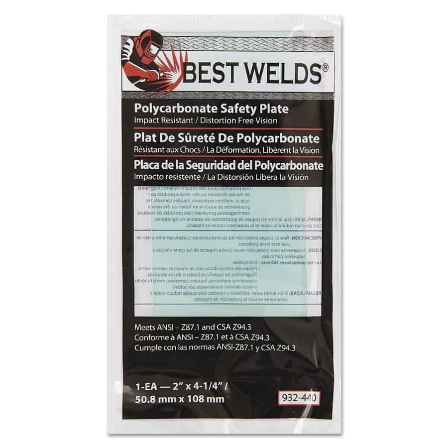 2x4 Clear Polycarbonate Welding Lens Cover Plate