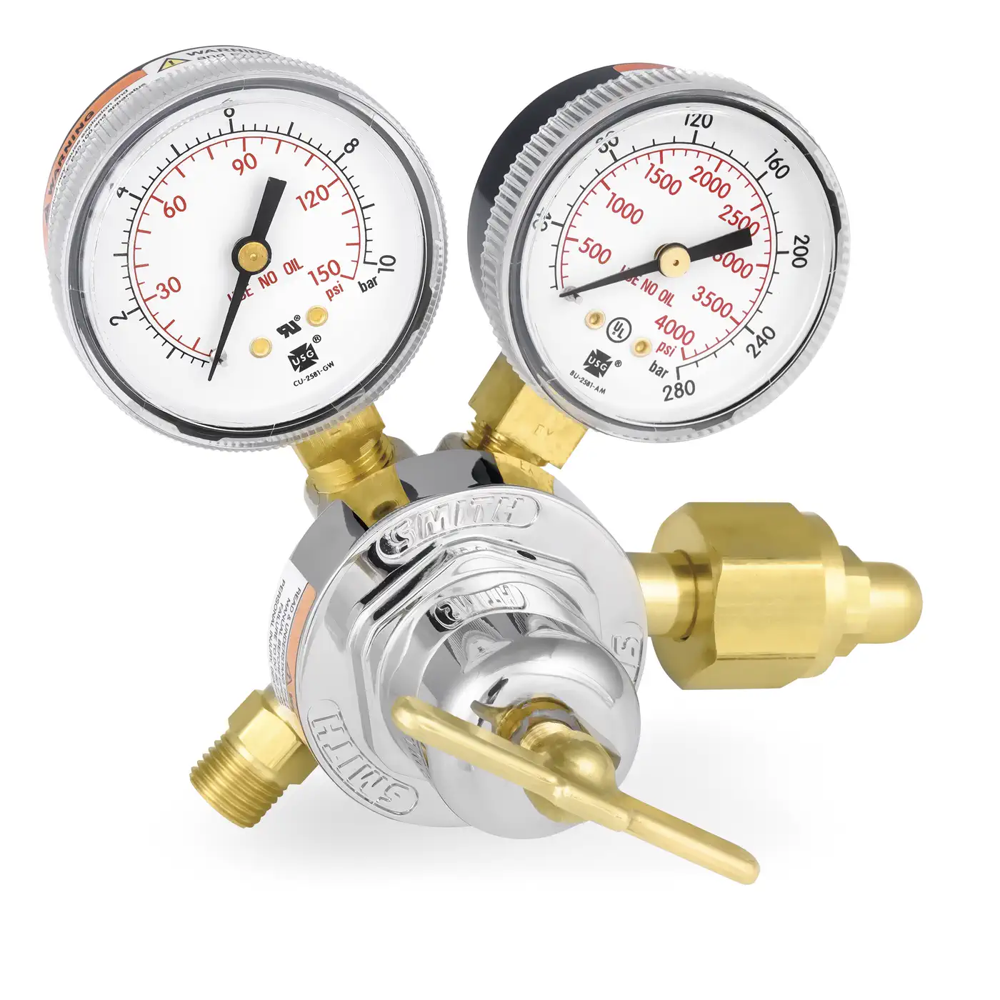 Smith Equipment Medium Duty Oxygen Regulator, 0-100 PSIG, CGA 540