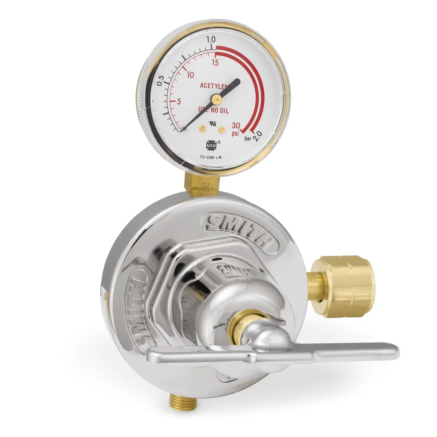 Miller Smith Series 46 Acetylene Station Regulator 0-15 PSIG