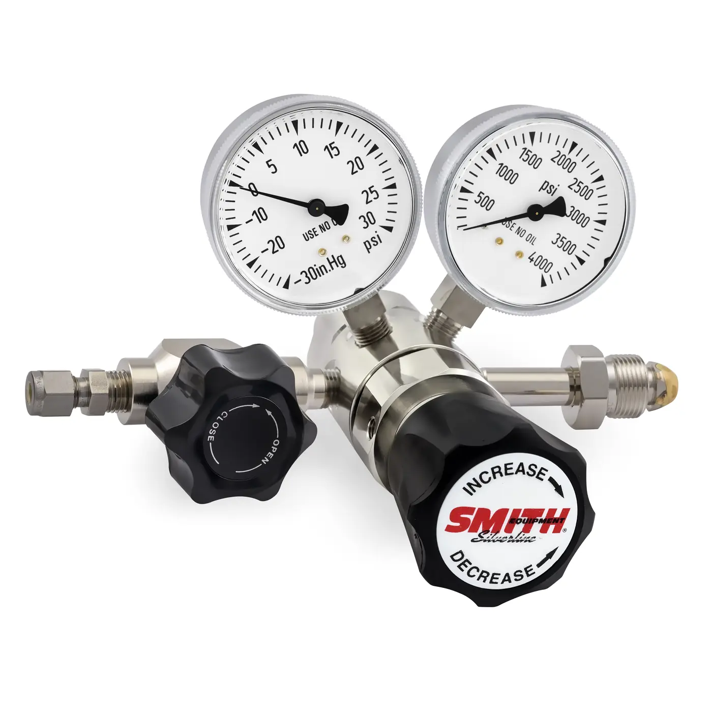 Miller Smith 620 Series Silverline High Purity Two-Stage Regulator, CGA 580, 0-25 PSI
