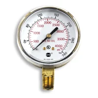 Smith Equipment 2.5-Inch High Pressure Regulator Gauge, 0-4000 PSI, Brass Case
