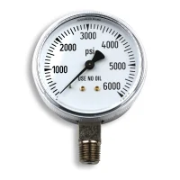 Miller 2.5-Inch High Pressure Regulator Gauge 6000 PSI