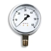 Miller 2.5-Inch Replacement Regulator Gauge, 0-60 PSI, Chrome Finish