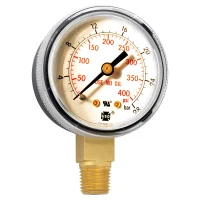 Smith Equipment 2" Regulator Gauge, 0-400 PSI Delivery, 1/4" NPT