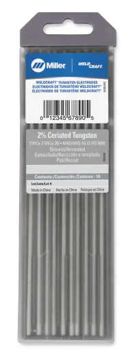 Weldcraft 1/8" Ceriated Tungsten Electrodes (Gray, 10-Pack)