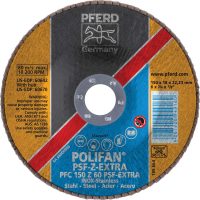 Pferd POLIFAN SG Steel 6-Inch Zirconia Flap Disc 60 Grit Type 29