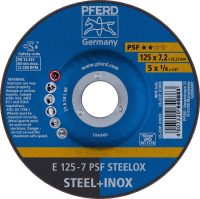 Pferd 5-Inch Grinding Wheel Type 27 A24L PSF Steel/Stainless
