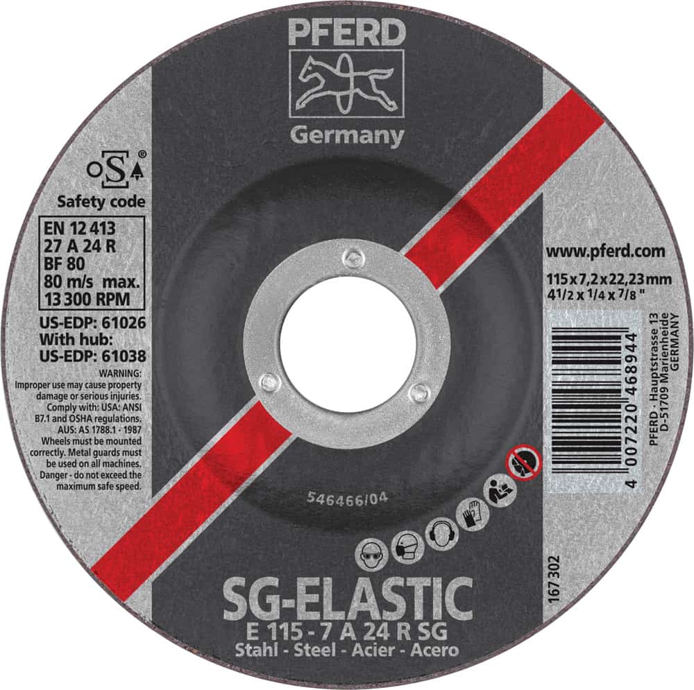 Pferd 4.5-Inch Type 27 Performance Grinding Wheel for Steel