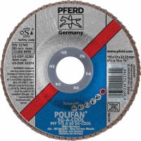 PFERD POLIFAN SG A-COOL Flap Disc 4-1/2" x 7/8" 60 Grit Type 27