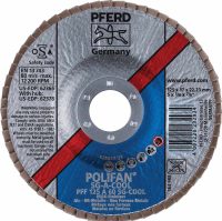 Pferd POLIFAN SG Aluminum Flap Disc 5 Inch 60 Grit Type 27