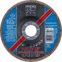 Pferd Polifan 5-Inch Zirconia Flap Disc 50 Grit Type 29